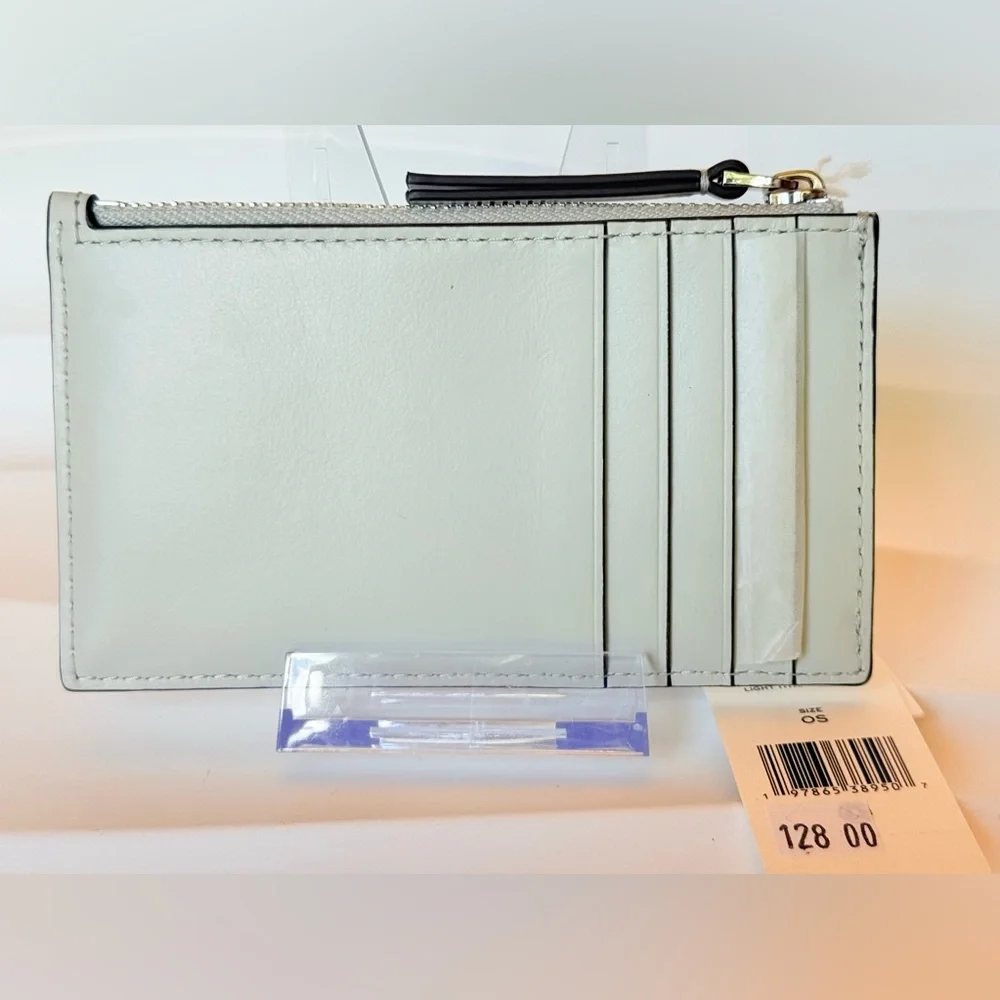 TORY BURCH Kira Diamond Quilted Leather Zip Card Case Wallet - Picture 6 of 8